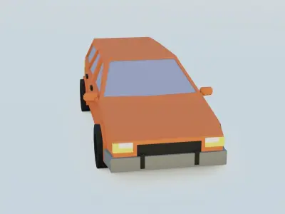 car 4 low poly Free 3D model