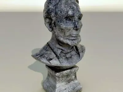 Abraham Lincoln stone bust 3D model