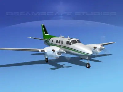 Beechcraft King Air C90  V13 3D model
