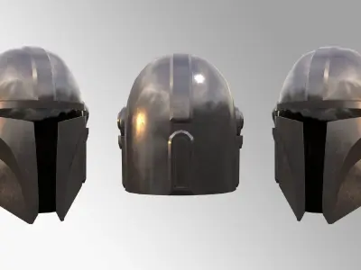 Mandalorian Helmet Star Wars Low-poly 3D model
