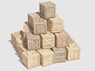 box Set 07 Low-poly 3D model