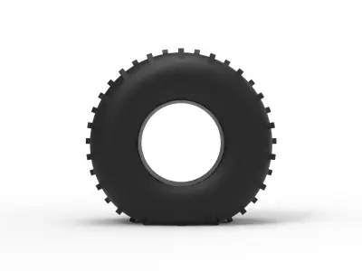Low pressure Forester 1370 tire deflated Scale 1 to 25 3D print model