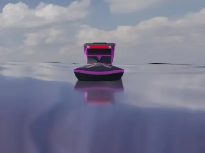 Jet ski Low-poly 3D model