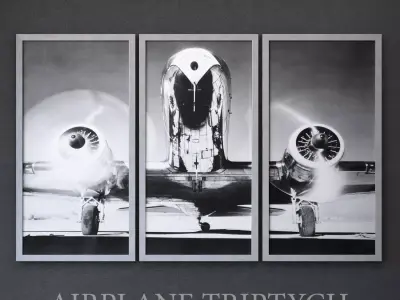 RH AIRPLANE TRIPTYCH 3D model