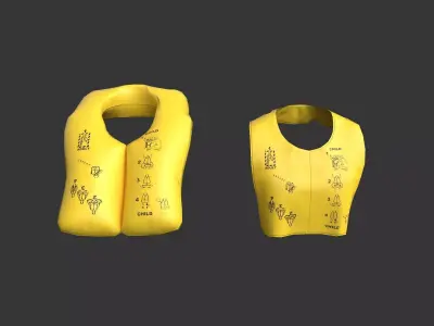 Life Vest Low-poly 3D model