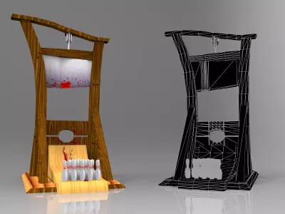 Guillotine 3DMAX  Low-poly 3D model
