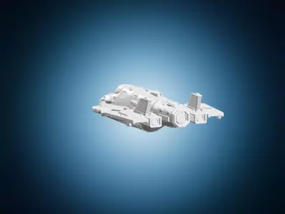 Futuristic Sci-Fi Fighter Jet Spaceship Miniature 3D print model
