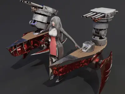 Azur Lane Dunkerque Low-poly 3D model