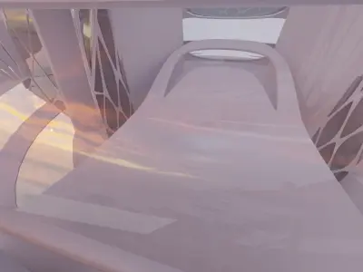 Futuristic  Expo Center building Sci-Fi  3D model