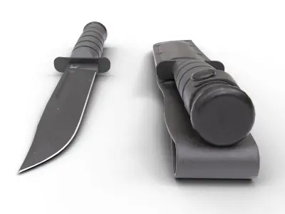 Usmc theatre made kabar Low-poly 3D model