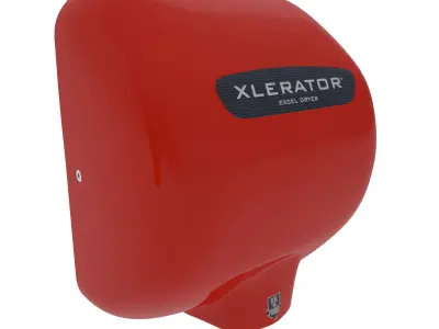 Xlerator Hand Dryer- Red 3D model