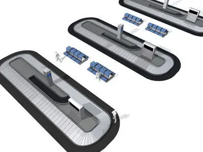 Airport baggage carousel 3D model
