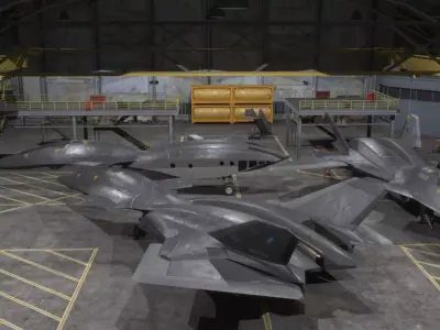 Future PLAAF White Emperor Advanced Air Combat System Low-poly 3D model