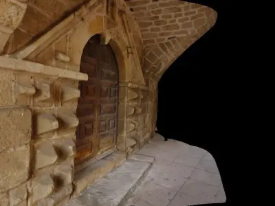 Door of the hopital saint-jacques Pradelles France 3D model