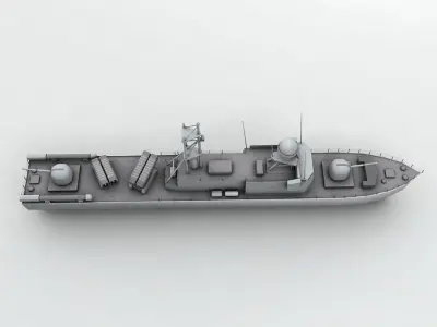  Albatros Class Fast Patrol Boat Military Ship Low-poly 3D model