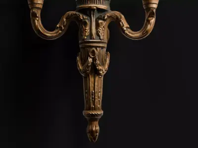 Ornate Vintage Wall Sconce Free low-poly 3D model