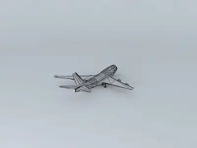 Airplane in Guarulhos Airport 3D model