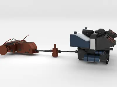 Panzer Tiger Engine and Transmission 3D model