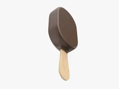 Ice Cream Bar - Chocolate 3D model