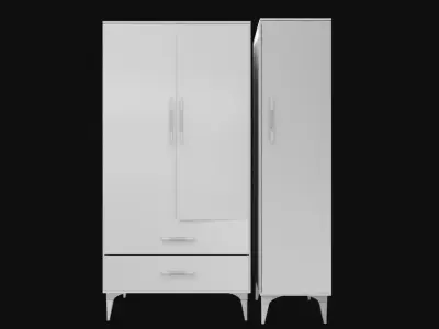 White Closet 3D model