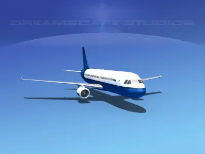 Airbus A320 LP Corporate 7 Low-poly 3D model