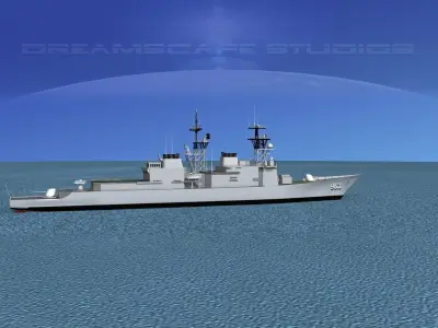 Spruance Class DD988 USS Thorn 3D model