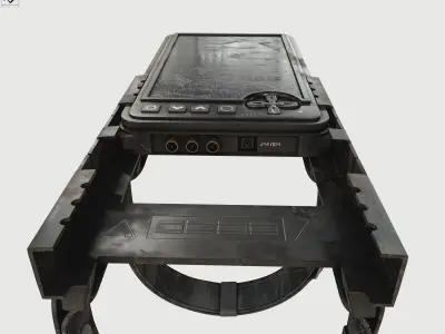 Military wrist tablet Low-poly 3D model