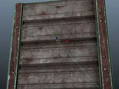 Rusted Metal Plate Low-poly 3D model