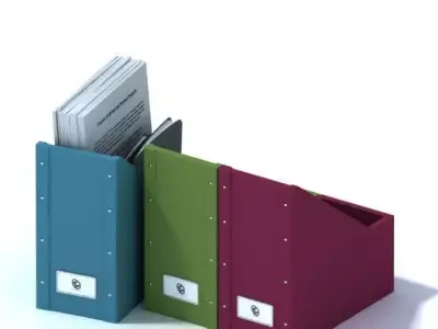 Colorful Binder Holders 3D model