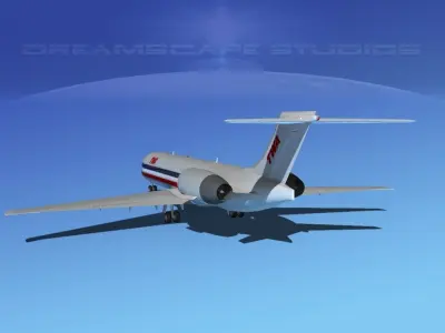 Boeing 717-200 TWA 1 3D model