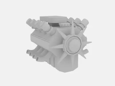 Engine XD Low-poly 3D model