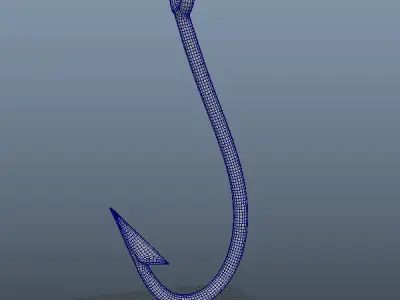  Fishing Hook 3D model