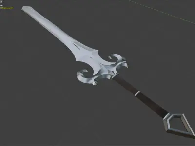 Two-hand swords pack 4 in 1 Low-poly 3D model