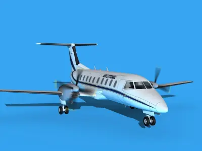 Embraer EMB120 Air Littoral 3D model