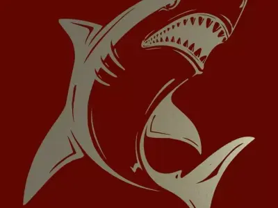 2d vectors DXF EPS shark 3D model