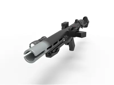 Death trooper blaster rifle E-11D Rogue One A Star Wars Story 3D model