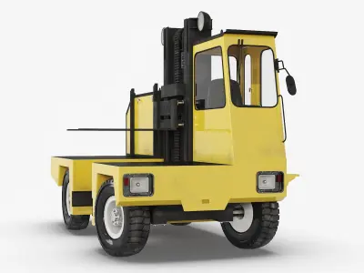 Side Loader Forklift Rigged for Maya 3D model