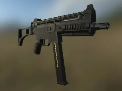 Ump 45 Low Poly Low-poly 3D model