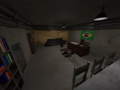 Military Bunker - Brazil Low-poly 3D model