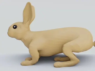 Lowpoly Rabbit Low-poly 3D model