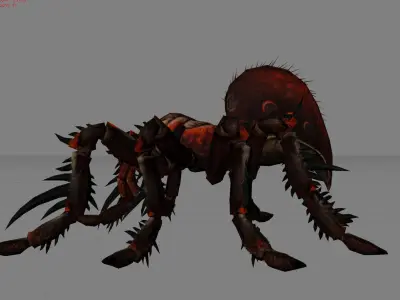Spider V2 Animal Low-poly 3D model
