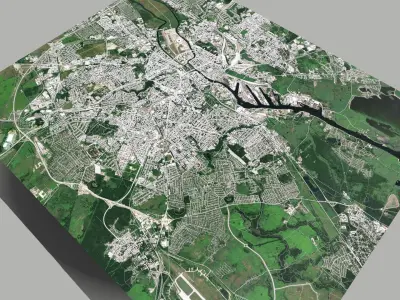 Cityscape Kaliningrad Russia 3D model