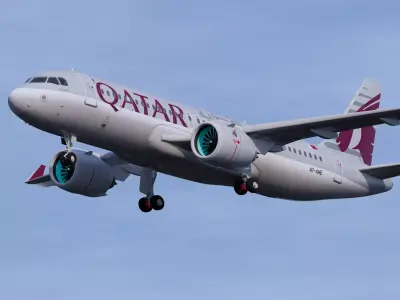 Qatar Airways A320 NEO 3D model