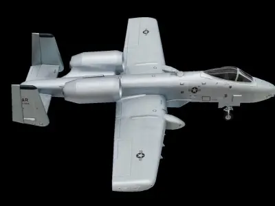 Fairchild Republic A-10 Thunderbolt II Low-poly 3D model