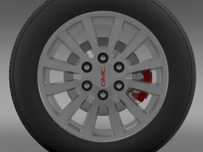 GMC Yukon Hybrid 2012 wheel 3D model