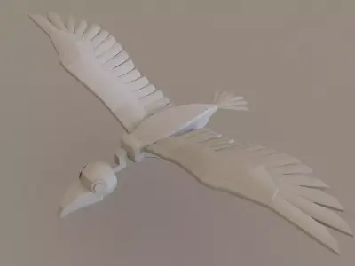 Vulture 3D Model Lowpoloy Free low-poly 3D model