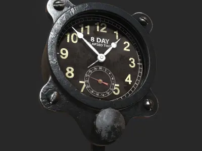WWII Aircraft Clock 3D model