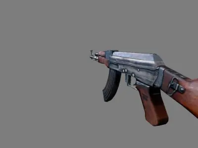 Ak-47 Gun Low-poly 3D model