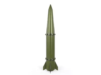 Iskander Tactical Ballistic Missile Low-poly 3D model