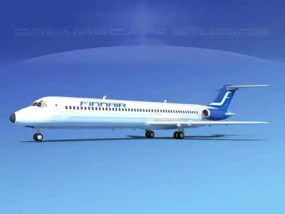 Douglas DC-9-50 Finnair 3D model